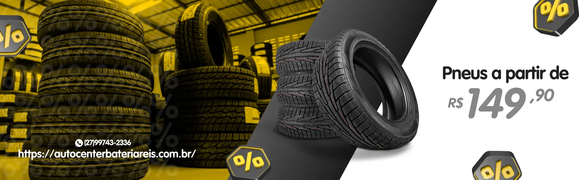 Pneus a partir de R$ 149,90
